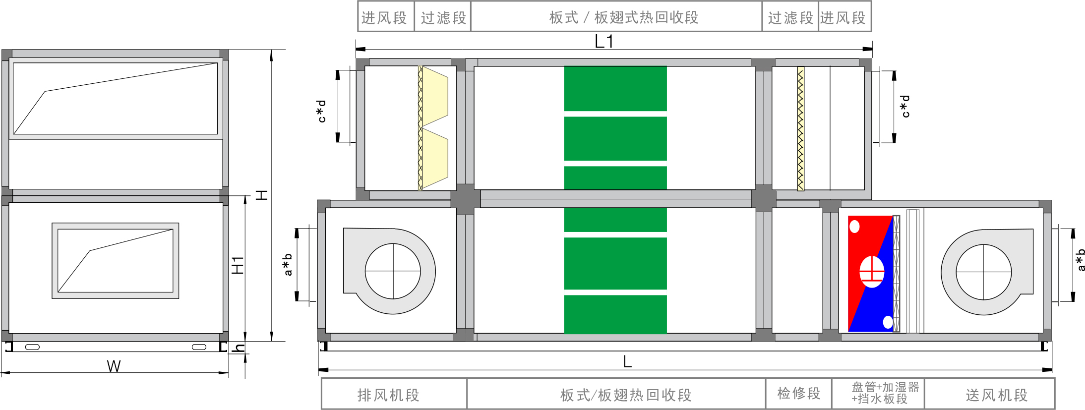 东营板翅/板式组合形式五